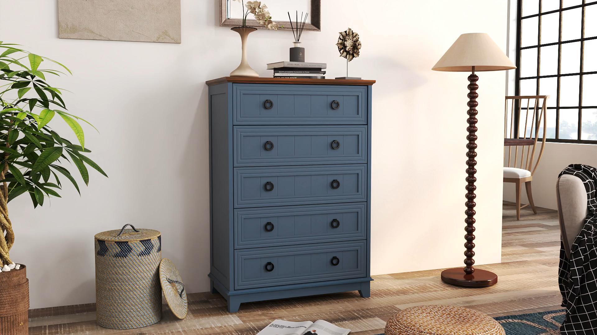 Watch Joaxswe Farmhouse Chest of Drawers with Storage on Amazon Live